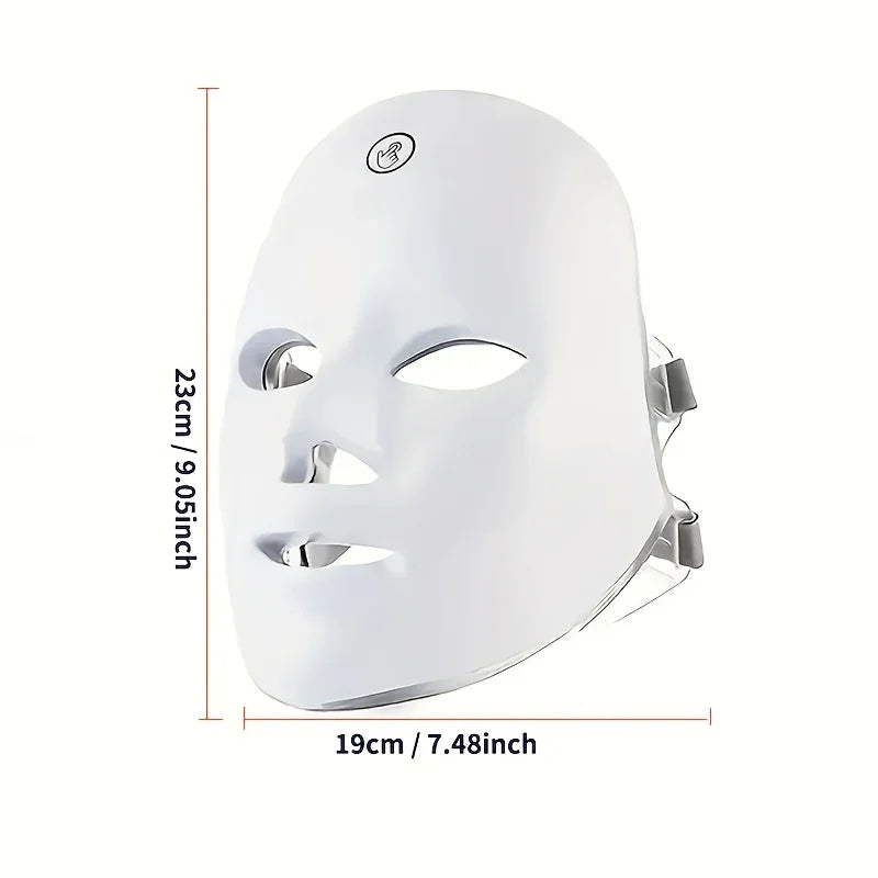 Masque LED 7 Couleurs – Soin Visage Anti-Âge & Éclat Rechargeable