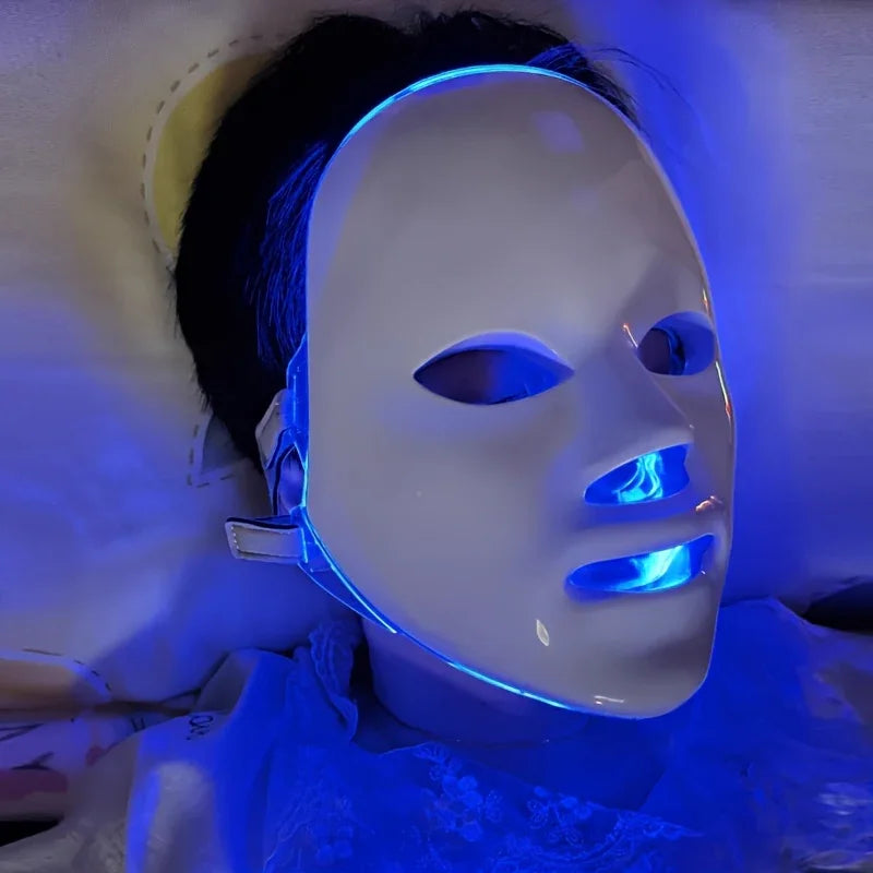Masque LED 7 Couleurs – Soin Visage Anti-Âge & Éclat Rechargeable