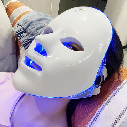 Masque LED 7 Couleurs – Soin Visage Anti-Âge & Éclat Rechargeable