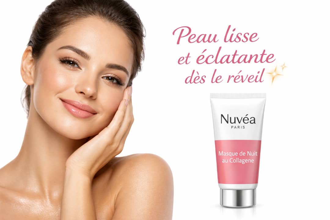 Transforme ta peau pendant la nuit avec notre masque au collagène Nuvea Paris