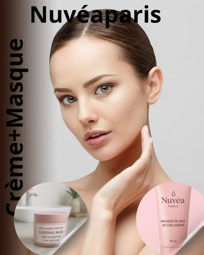 Crème anti-âge au collagène NuvéaParis - Soin nuit raffermissant pour visage